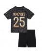 Paris Saint-Germain Nuno Mendes #25 Alternativní dres pro děti 2023-24 Krátký Rukáv (+ trenýrky)